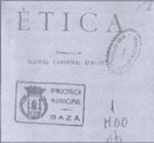 Aquí aparecen los dos sellos, tanto de la Biblioteca Municipal como del Instituto Local